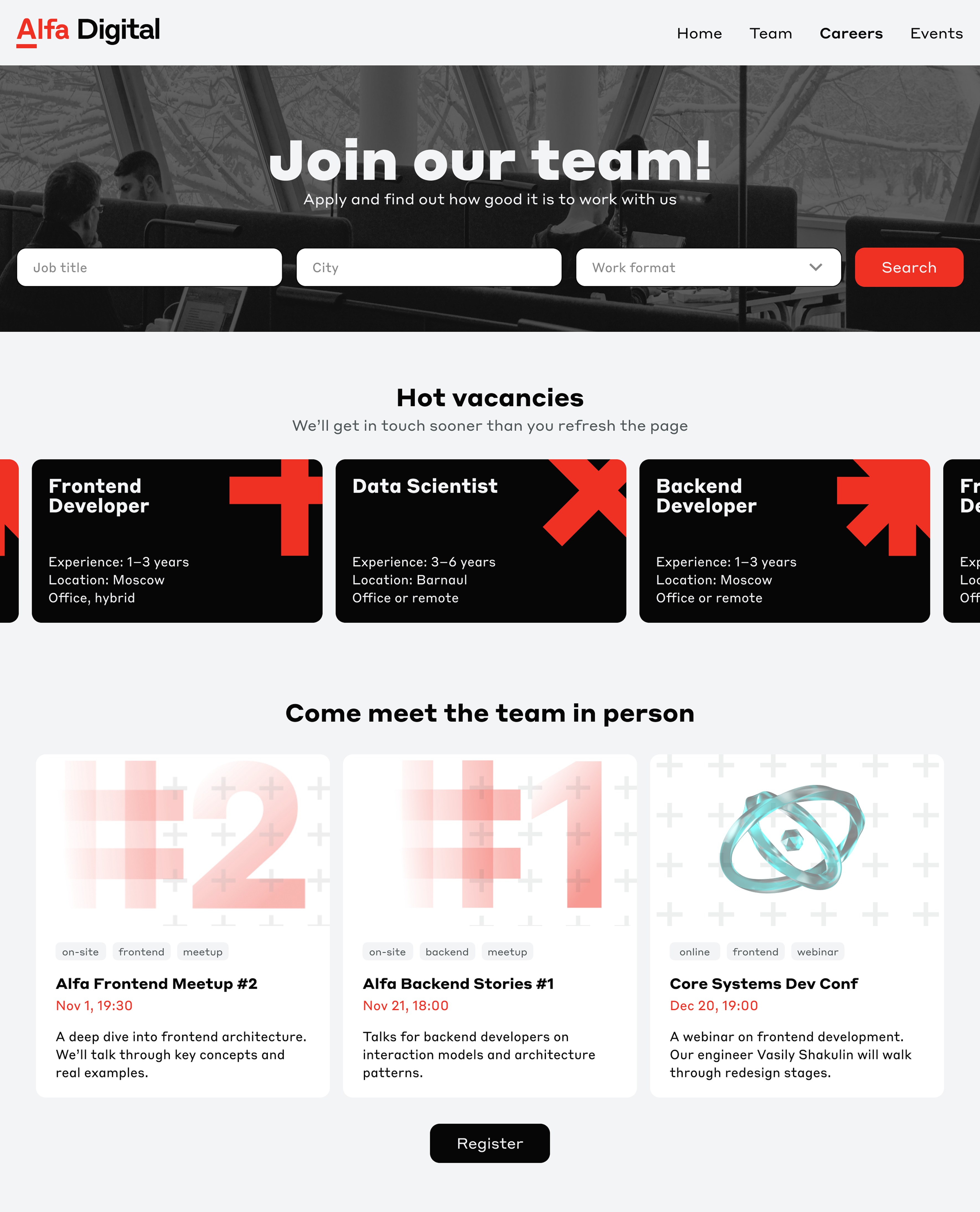 After content / flow